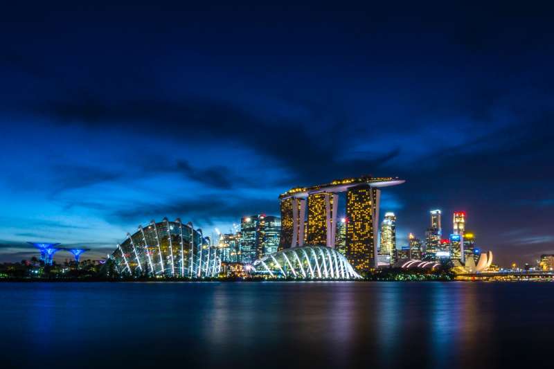 Singapore City Night View